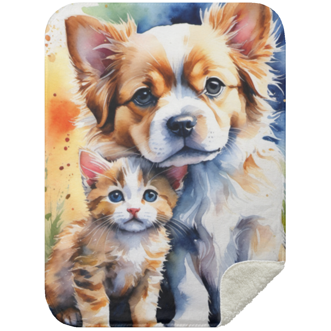 Cat & Dog | Cute Anime Sherpa Blanket