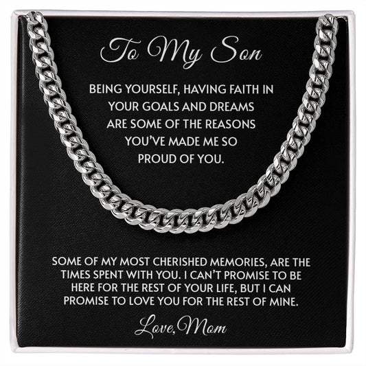 To My Son from Mom | Cuban Link Chain