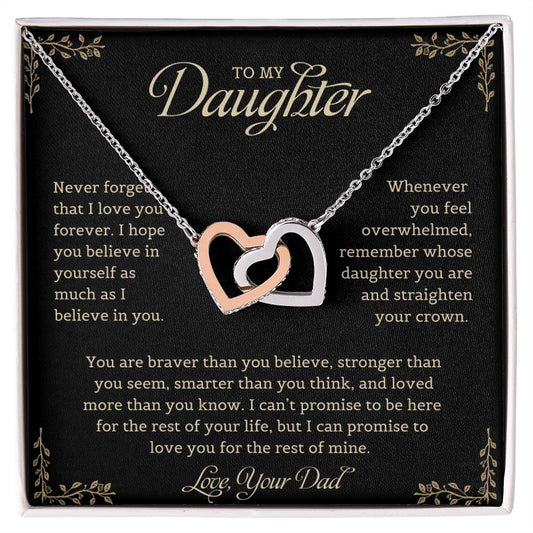 To My Daughter From Dad | Interlocking Hearts