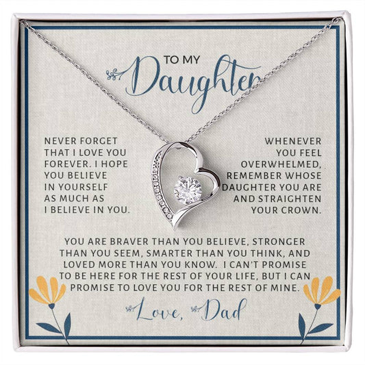 To My Daughter From Dad | Forever Love Necklace