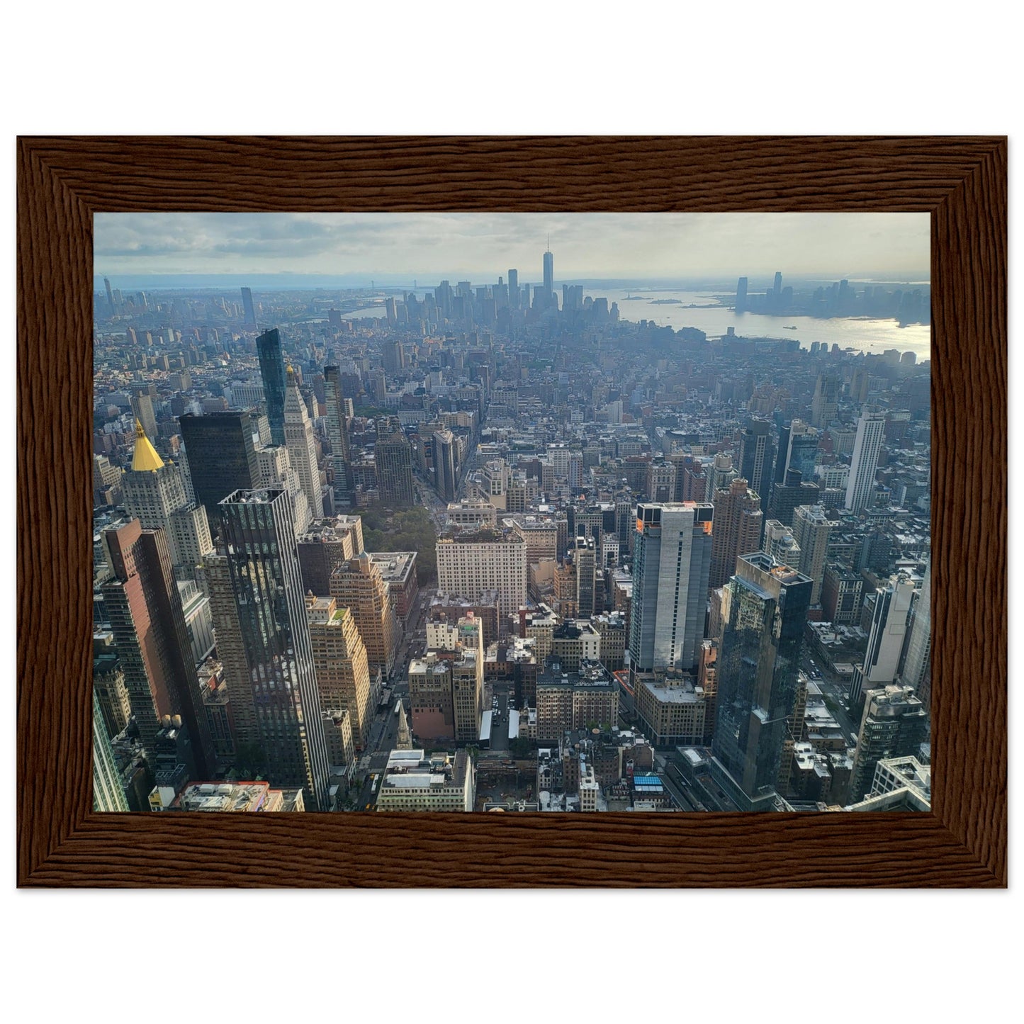 New York City Premium Paper Wooden Framed Poster Wall Art