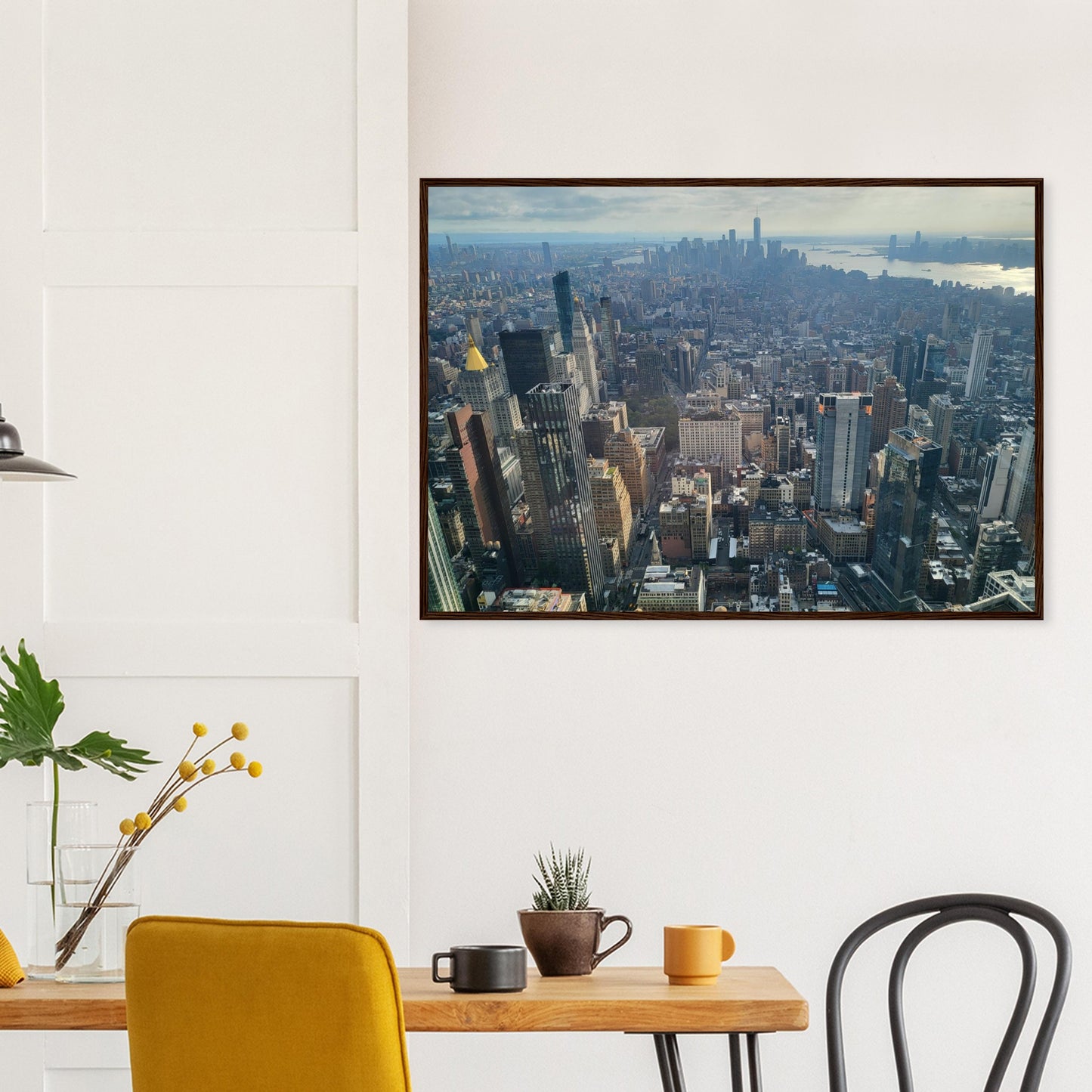 New York City Premium Paper Wooden Framed Poster Wall Art