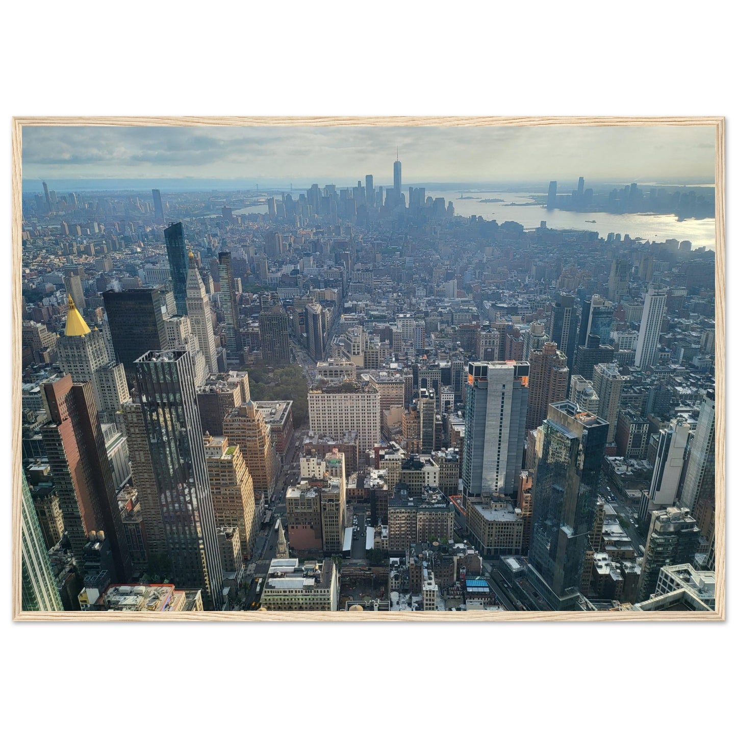 New York City Premium Paper Wooden Framed Poster Wall Art