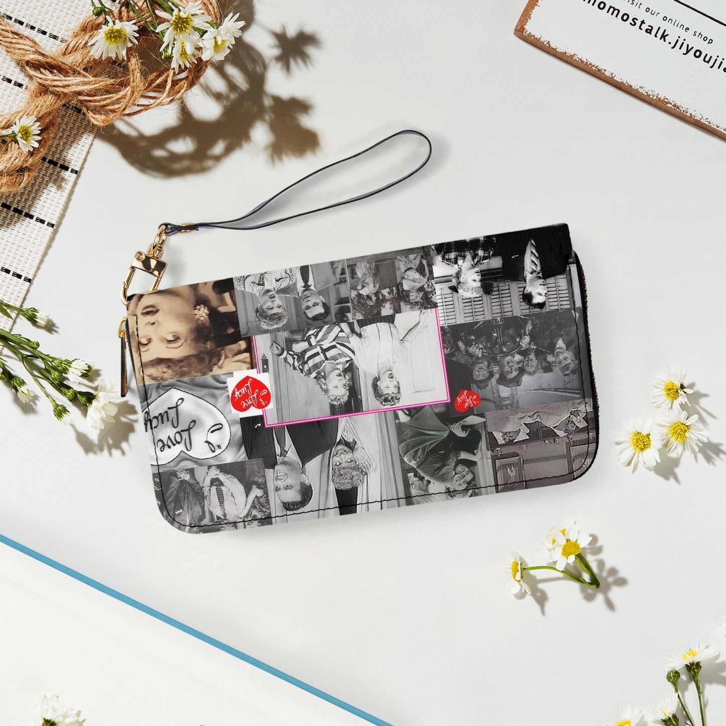 I Love Lucy Leather Strap Zipper Wallet