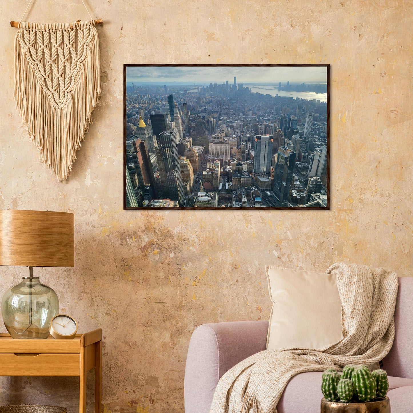 New York City Premium Paper Wooden Framed Poster Wall Art