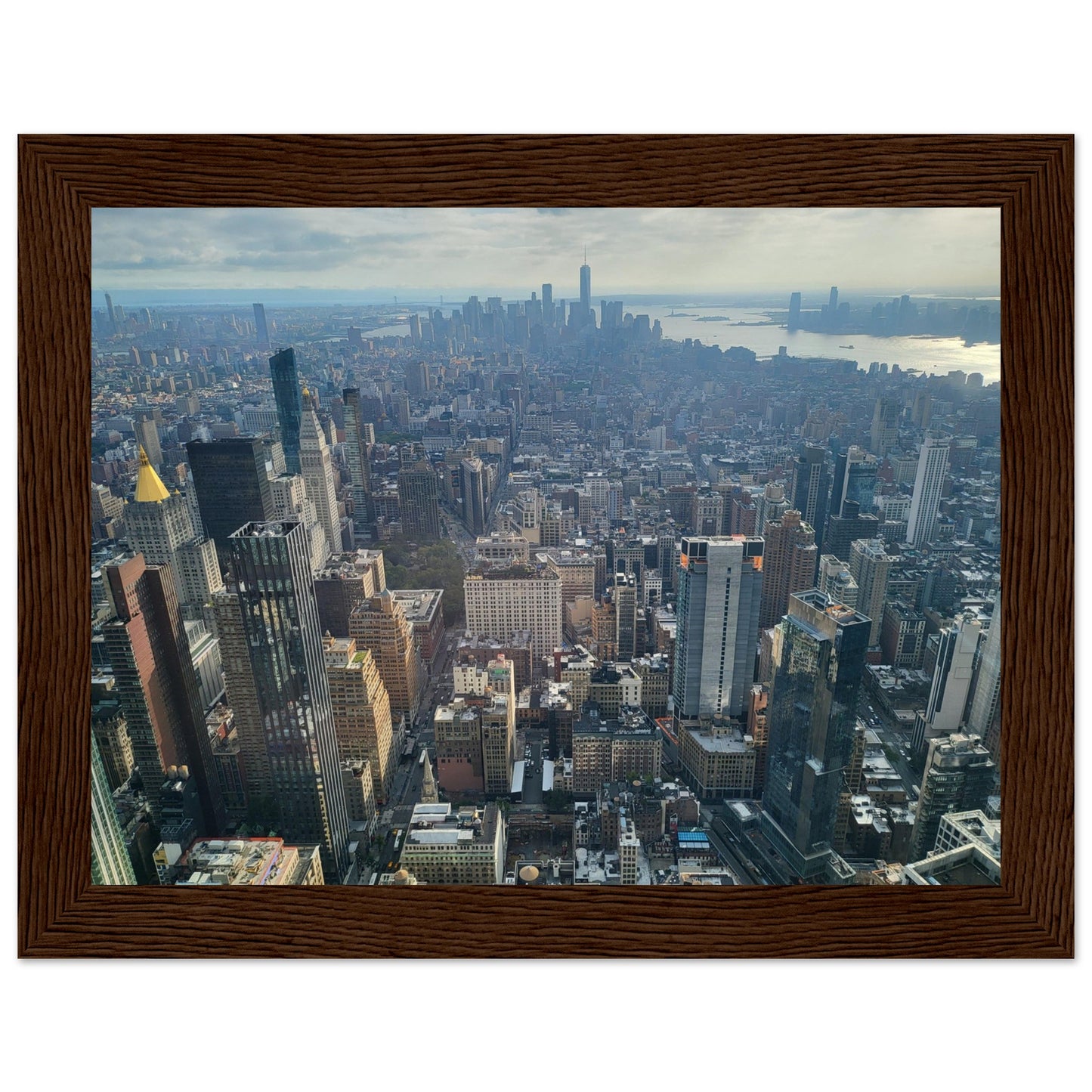 New York City Premium Paper Wooden Framed Poster Wall Art