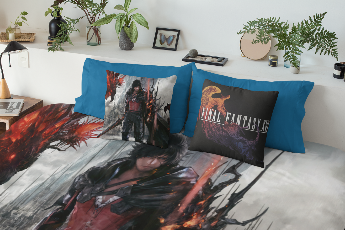 Final Fantasy XVI Clive Rosfield Spun Polyester Square Pillow