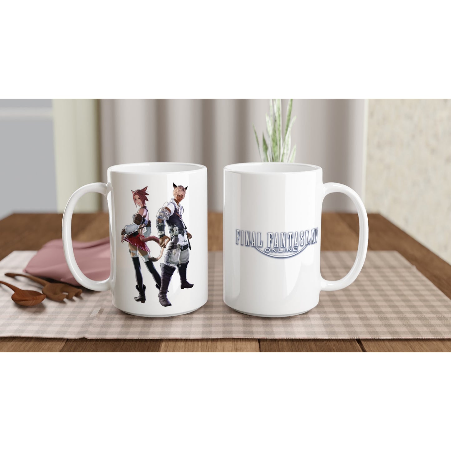 Miqo'te Final Fantasy XIV | White Ceramic Mug | 3 Size