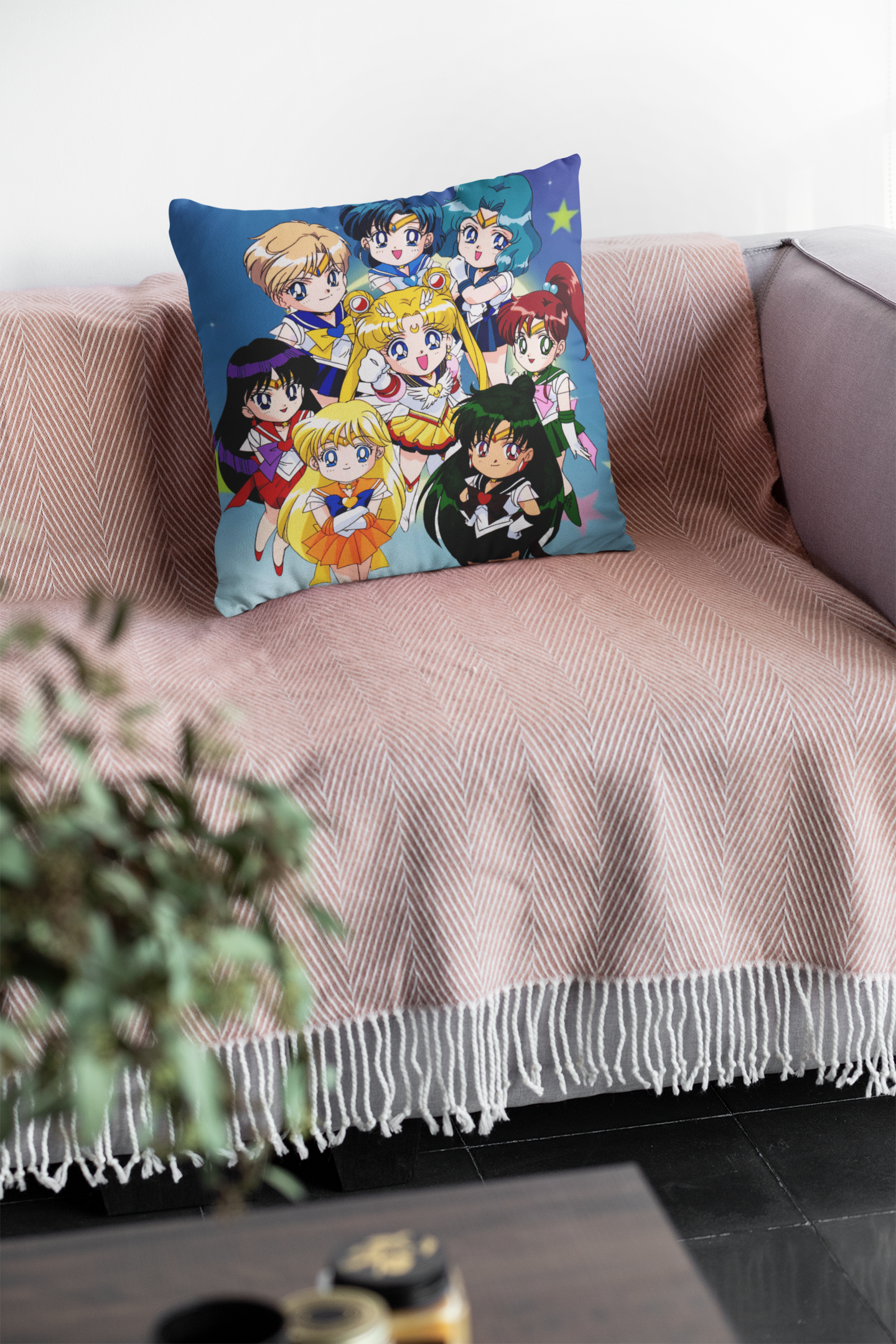 Sailor Moon Art Spun Polyester Square Pillow