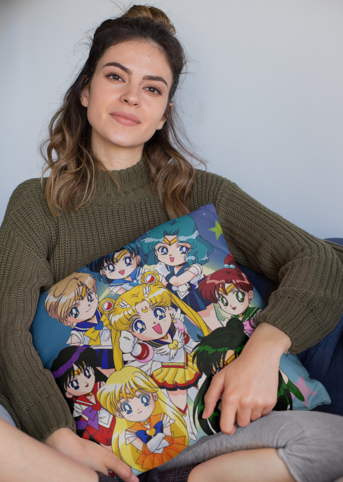 Sailor Moon Art Spun Polyester Square Pillow