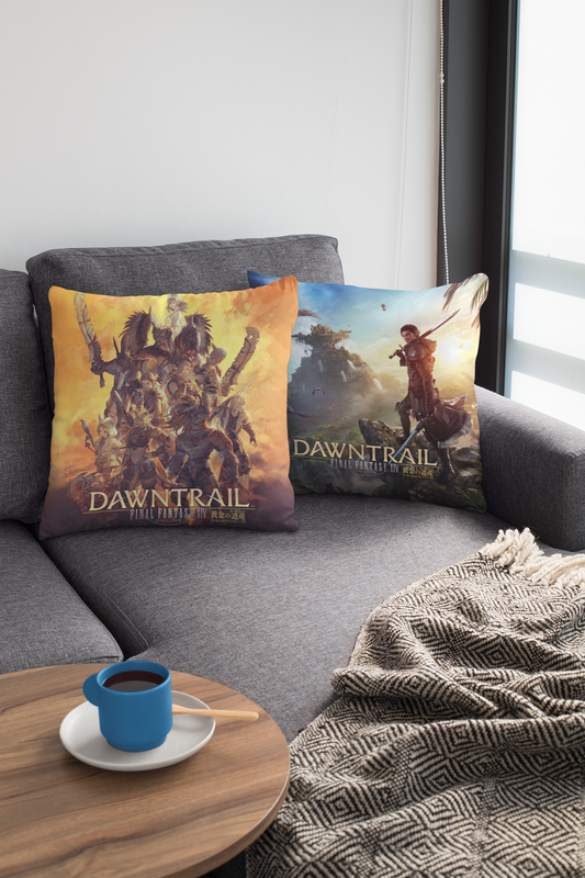 Final Fantasy XIV Dawntrail Spun Polyester Square Pillow