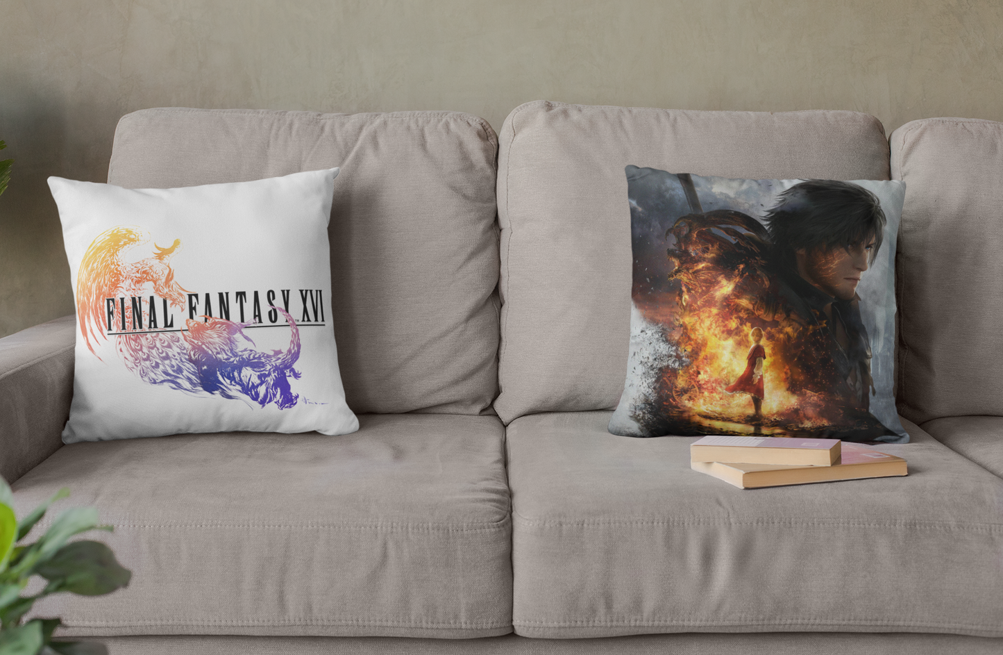 Final Fantasy XVI Art Spun Polyester Square Pillow