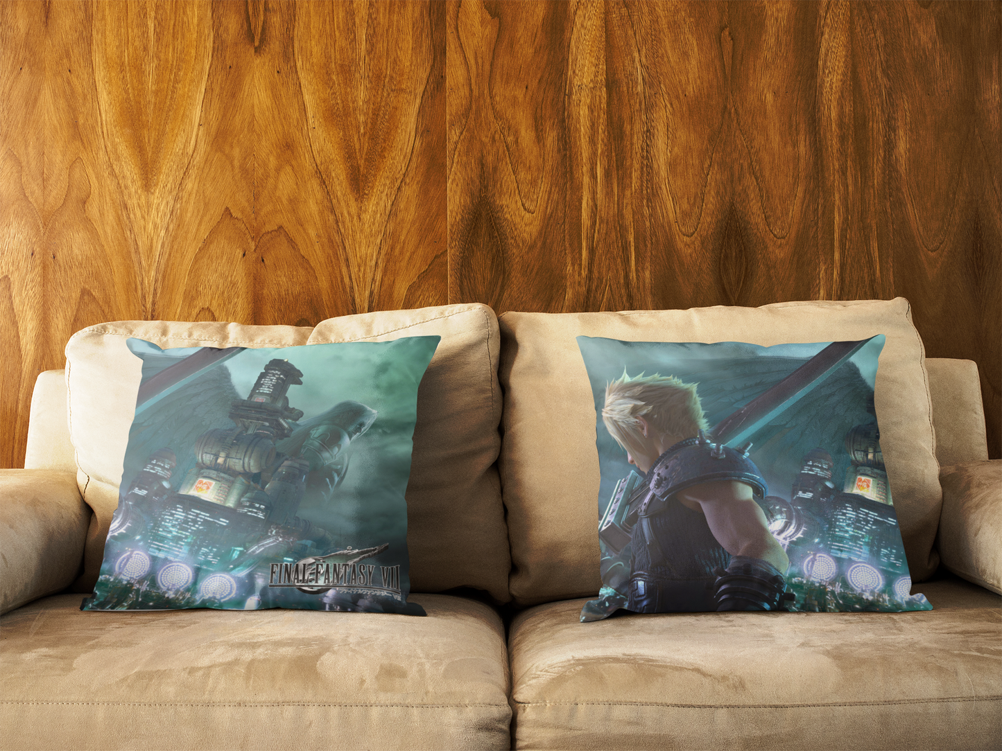 Final Fantasy VII Remake Art Spun Polyester Square Pillow