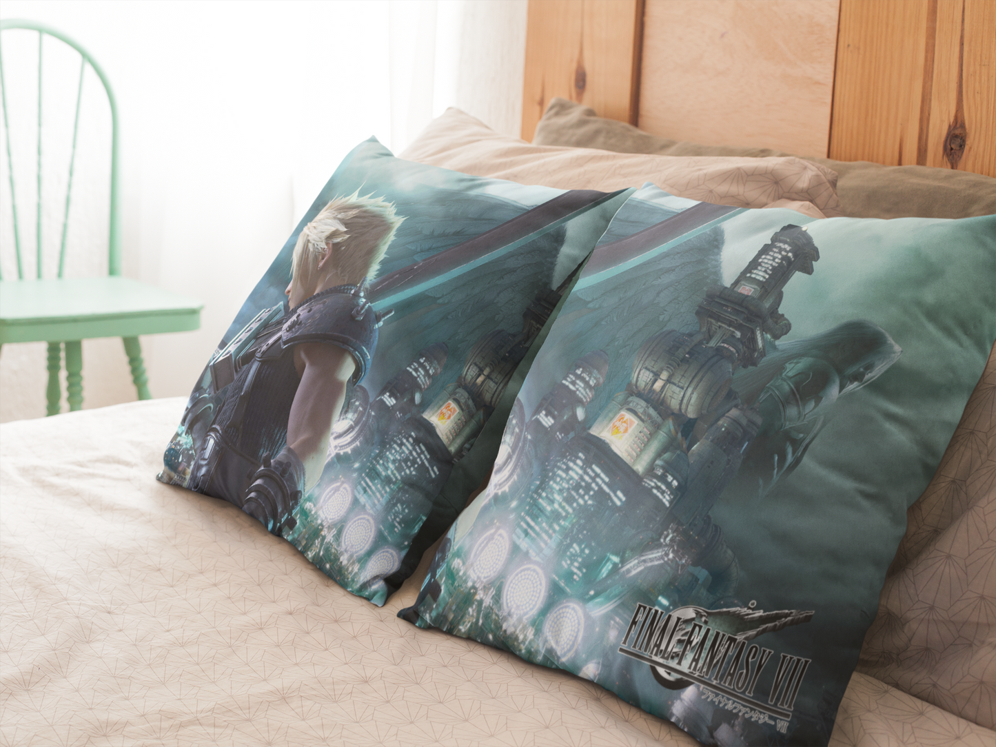 Final Fantasy VII Remake Art Spun Polyester Square Pillow