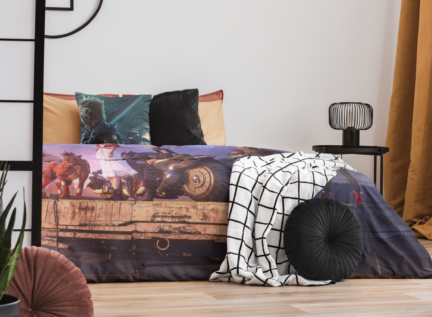 Final Fantasy VII Remake Art Spun Polyester Square Pillow